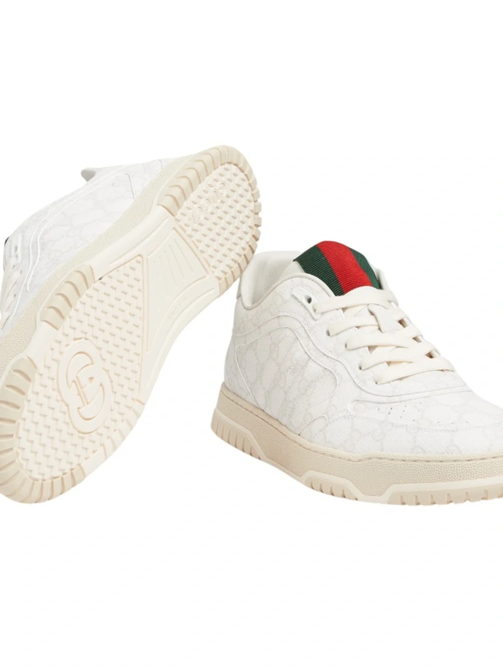 GUCCI Men's Re-Web White/Beige GG Canvas Sneaker Size 10.5 (US) NIB 816665